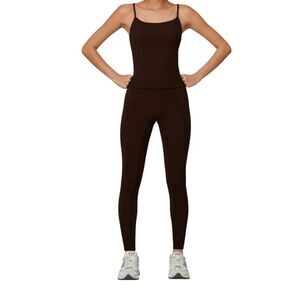 New Gigi C Ava Snakeskin High Waist Leggings XL Chocolate